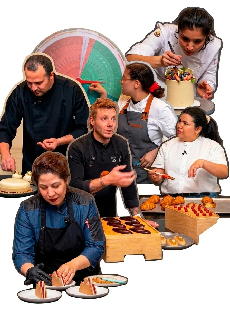 6 chefs instructores del Seminario de Pastelería Vegana